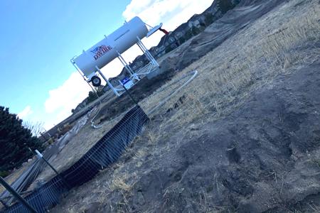 Installed wired back silt fence in Monument, Colorado for a new housing site