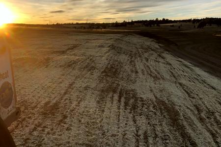 Seed and straw crimp in Monument, Colorado