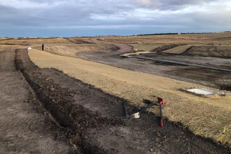 Installed erosion control blanket in Colorado Springs