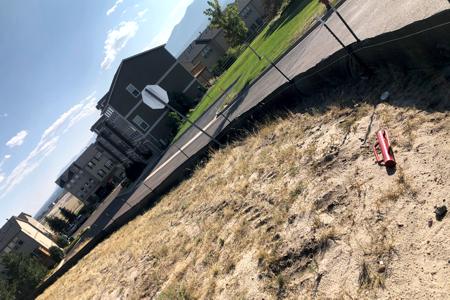 Silt fence install in Monument, Colorado to stop any material from leaving the jobsite