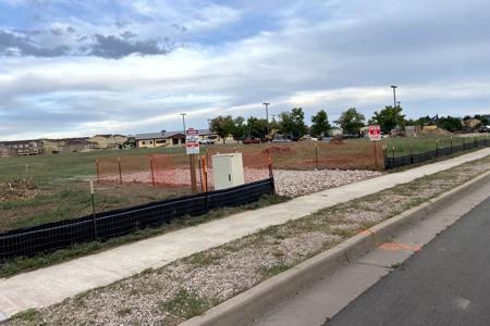 Erosion Control Colorado Springs. Installed silt fence and a Vehicular Track and Pad at a construction site to keep the dirt off the city streets and dirt from construction confined to the property