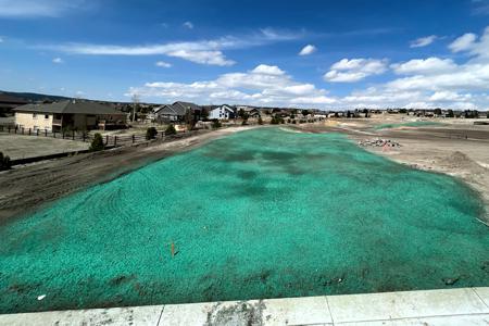 Monument, Colorado Hydro Seed an area for erosion control
