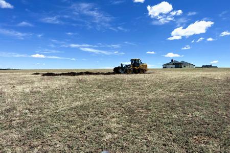 The start of digging in a pole barn in Black Forest, Colorado