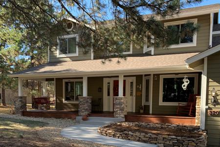 Front yard make over, veneer stone, Siloam stone retaining wall in Monument, Colorado