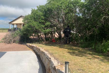 Fire mitigating in Larkspur, Colorado called defensible space per Douglas County requirement